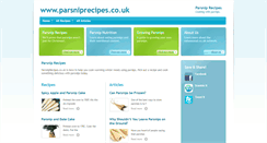 Desktop Screenshot of parsniprecipes.co.uk